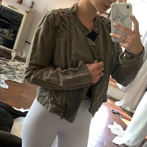 Free People Khaki Utility Jacket
